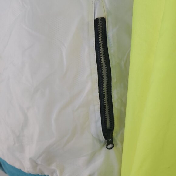 Men’s Nike Hoodie Windrunner Jacket Sz small Neon yellow blue white must have - Picture 9 of 15